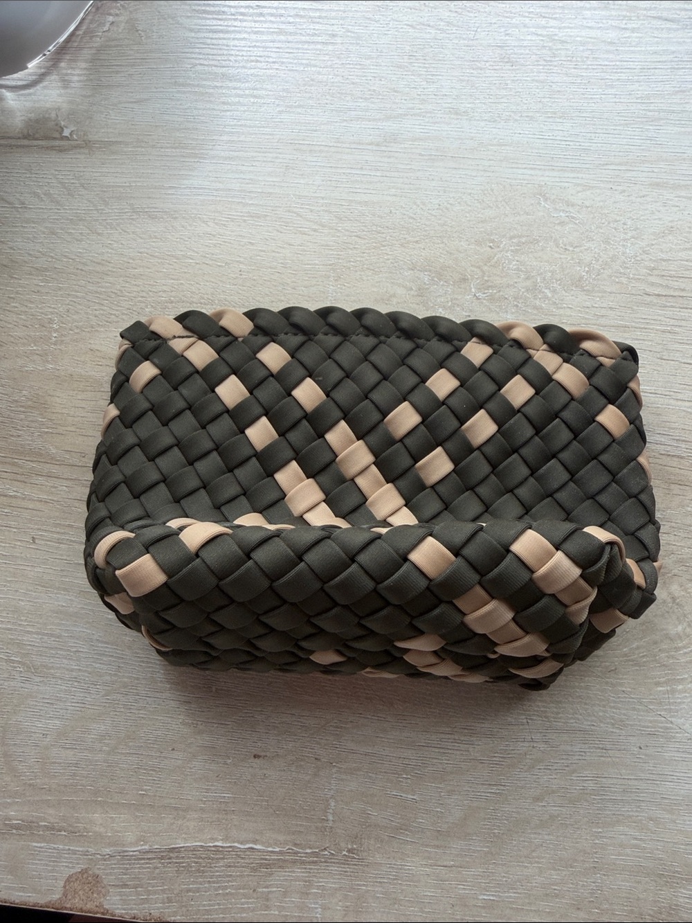 Naghedi Olive and Beige Women's Petit Cosmetic Pouch
